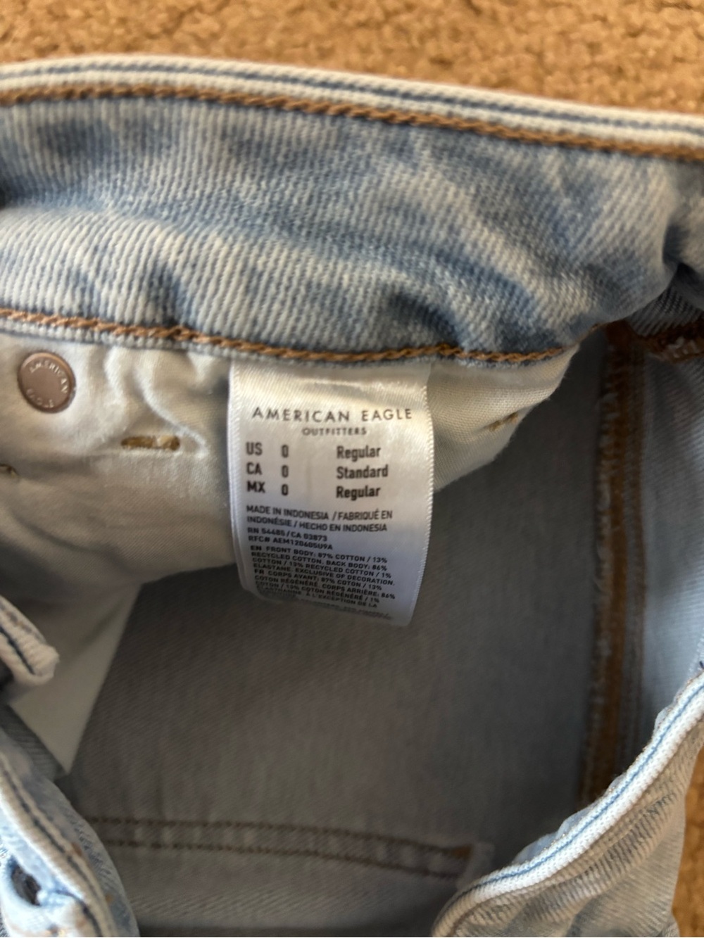 American Eagle Outfitters Light Blue Straight Leg Women's Jeans